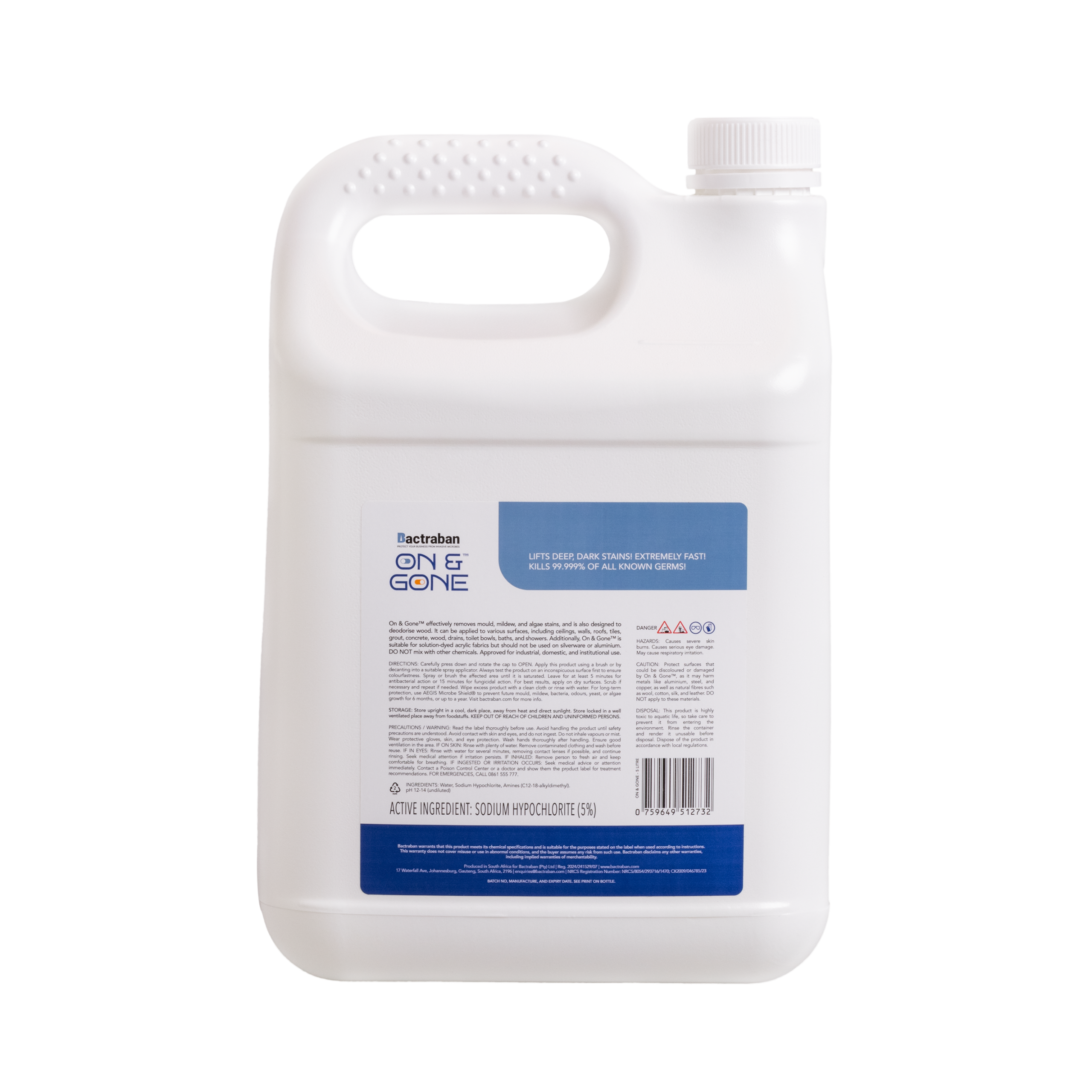 On & Gone Mould Stain Remover (5L) - Image 2